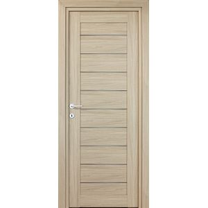 Usa interior Tarra, cu geam, reversibila, MDF, 78 x 203 cm, maro deschis
