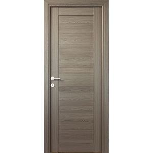 Usa interior Tisa, fara geam, reversibila, MDF, 78 x 203 cm, gri antracit