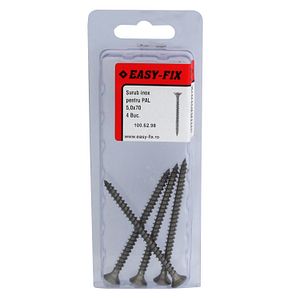 Suruburi PAL 5 x 70 pz2 inoxa2, 4 buc