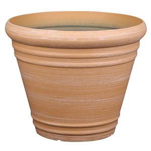 Ghiveci din plastic, maro, forma rotunda, 45 cm diametru  Verve
