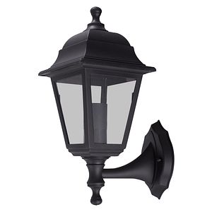 Lampa gradina ERSTE Faust, E27 60W, IP44, plastic si sticla, negru