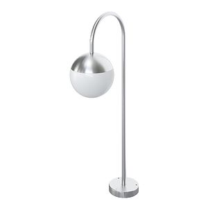 Lampa de exterior GOODHOME, LED, senzor, E14, 25W, IP44, sticla si otel inoxidabil, argintiu
