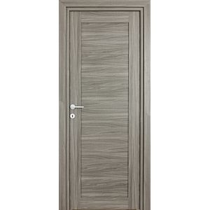 Usa interior Trame, fara geam, reversibila, MDF, 78 x 203 cm, gri inchis