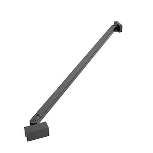 Bara de fixare perete GOODHOME Ledava, 70 cm, aluminiu, negru