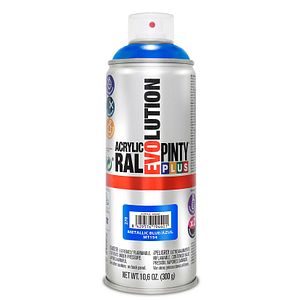 Spray vopsea acrilica PINTYPLUS Evolution, albastru metalizat, 400 ml