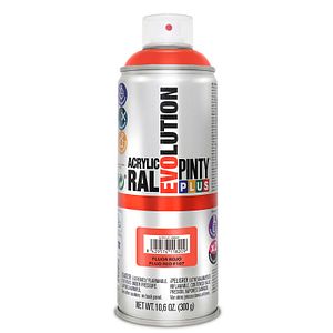 Spray vopsea acrilica PINTYPLUS Evolution, rosu flurescent, 400 ml