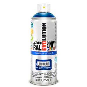 Spray vopsea acrilica pe baza de apa PINTYPLUS Evolution, albastru gentian, RAL 5010, 400 ml