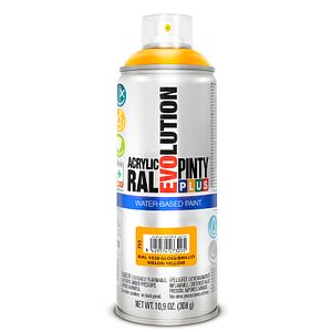 Spray vopsea acrilica pe baza de apa PINTYPLUS Evolution, galben pepene, RAL 1028, 400 ml