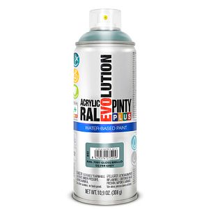 Spray vopsea acrilica pe baza de apa PINTYPLUS Evolution, gri argintiu, RAL 7001, 400 ml