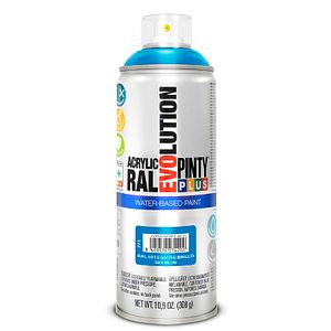 Spray vopsea acrilica pe baza de apa PINTYPLUS Evolution, albastru cer, RAL 5015, 400 ml