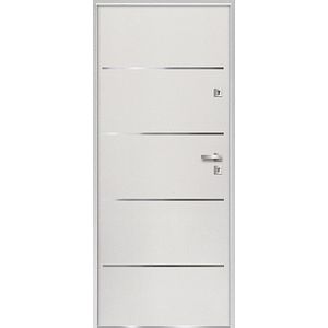 Usa exterior FORTIA Cecina, fara geam, stanga, metal, 88 x 205 cm, alb