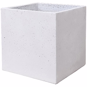 Ghiveci flori VERVE Nore, ciment, 48 x 47 x 48 cm, gri deschis