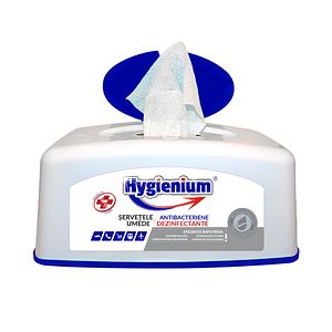 Servetele umede dezinfectante HYGIENIUM, cutie plastic, 100 bucati