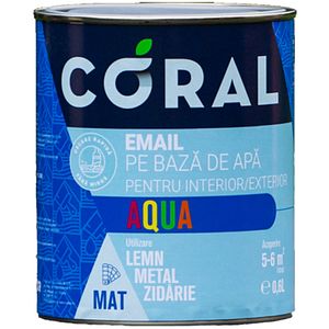 Email pe baza de apa CORAL Aqua, argintiu, 0.6L