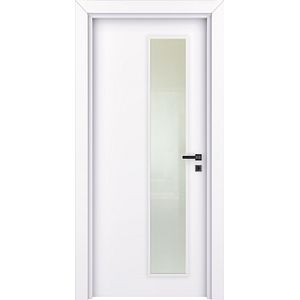 Usa interior VARIO Yildiz, cu geam, stanga, MDF, 76.6 x 202.3 cm, alb