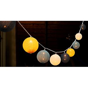 Ghirlanda LED Magliano, 20 becuri, IP44, multicolor