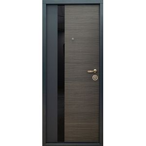 Usa de intrare pentru apartament BELLA CASA Chicago 114, fara geam, stanga, metal, 86 x 202 cm, antracit
