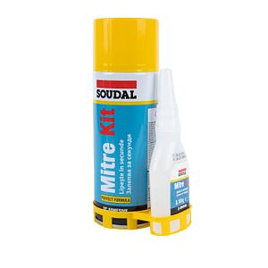Set Adeziv universal SOUDAL Mitre Kit, transparent, 100 g + 400 ml