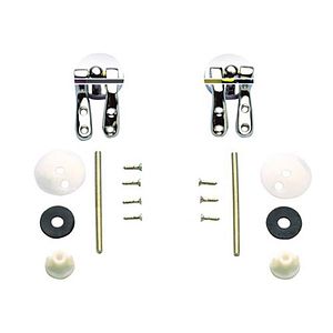 Set fixare capac WC din lemn, alama