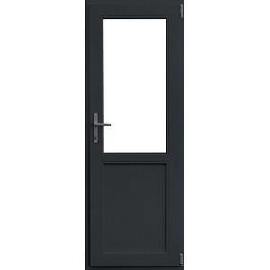 Usa exterior APLAST, cu geam, dreapta, PVC, 5 camere, 2/3, 86 x 204 cm, gri antracit
