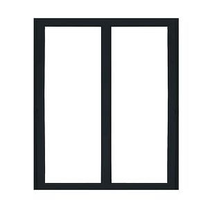 Usa exterior APLAST, cu geam, glisare, PVC, 180 x 200 cm, gri antracit