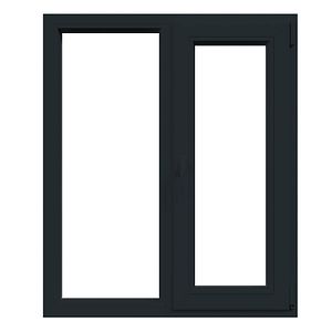 Fereastra termopan APLAST, PVC, 6 camere, 140 x 120 cm, deschidere oscilobatanta stanga, gri antracit