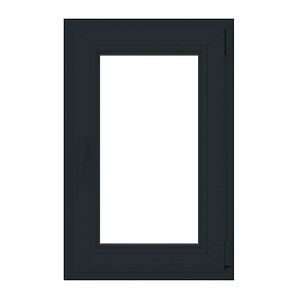 Fereastra termopan APLAST, PVC, 6 camere, 86 x 56 cm, deschidere oscilobatanta dreapta, gri antracit
