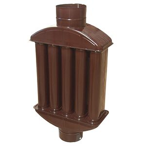 Burlan recuperator caldura EVOTOOLS, D130 mm x 62.5 cm, otel, maro