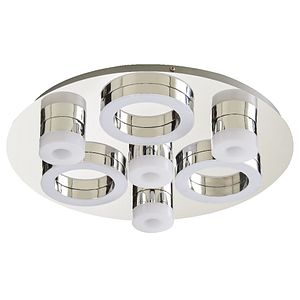 Plafoniera LED GOODHOME Circus, 18.3W, 2100lm, 4000K, crom