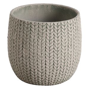 Ghiveci din fibra de lut, bej, forma rotunda, 29 cm diametru  Verve