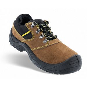 Pantofi de protectie din piele, marimea 42, maro-negru