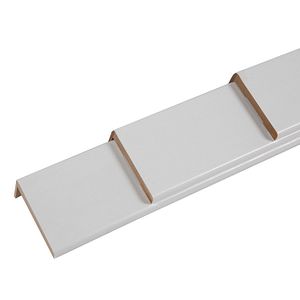 Set pervaz reglabil, alb, MDF, 7.3 x 215 cm