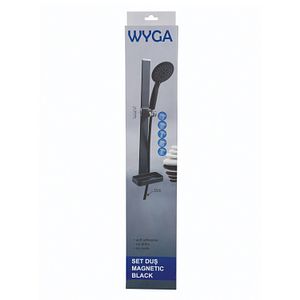 Set dus Wyga, 3 functii, ABS si inox, 1.5 m, negru