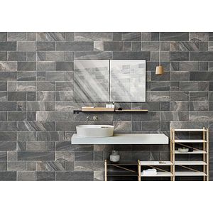 Gresie interior si exterior Santana, 30 x 60 cm, grosime 8.5 mm, 1.62 m2, gri inchis piatra
