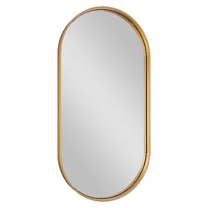 Oglinda baie GoodHome Tisa, ovala, 40 x 80 cm, auriu