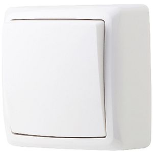 Intrerupator simplu JACOBSEN, aplicat, 10A, alb