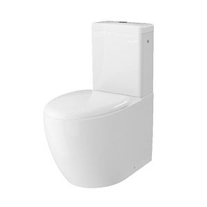 Set vas WC GOODHOME Kentia, ceramica, rezervor 8L, capac SoftClose, alb