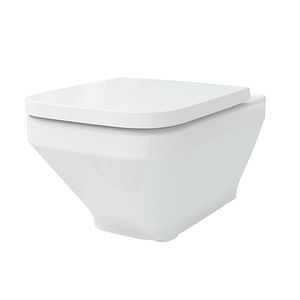 Vas WC suspendat GOODHOME Teesta, ceramica, 36.5 x 54.5 x 36 cm, capac SoftClose, alb
