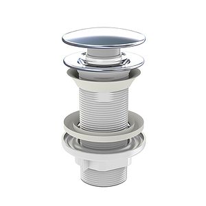 Ventil WIRQUIN quick-clack fara preaplin, ABS, dop inox, L 100 mm, argintiu