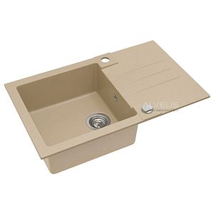 Chiuveta bucatarie ALVEUS Rock 130 G55, 1 cuva, picurator reversibil, compozit granit, bej
