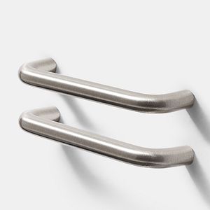 Set manere GOODHOME Gen, otel, 10.6 cm, argintiu, 2 bucati