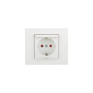 Priza Schuko Ovio Grano, protectie copii cu capac, 16A, policarbonat, a;n