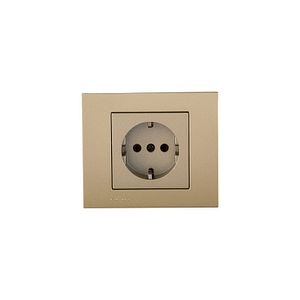 Priza Schuko Ovivo Grano, 16A, ABS, bej