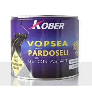 Vopsea pt Pardoseli din Beton Asfalt, 2.5L, Negru Kober