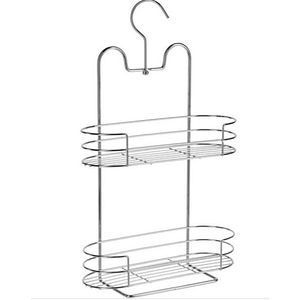 Etajera baie 5 FIVE SIMPLY SMART, 2 nivele, 25 x 10 x 42 cm, argintiu