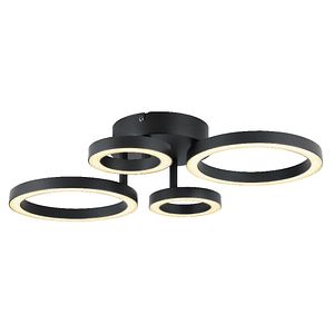 Plafoniera LED GOODHOME Taphao, 4 spirale, 700lm, 3000K, negru