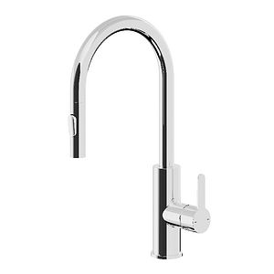 Baterie bucatarie GoodHome Zanthe, dus extractibil, alama sanitara, crom