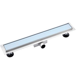 Rigola dus REECOMER SDG-W-450, inox si sticla, 450 mm, alb