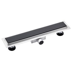 Rigola dus REECOMER SDG-B-700, inox si sticla, 700 mm, negru
