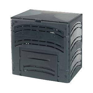 Compostor gradina VERVE, 350 l, 80 x 80 x 60 cm, plastic termoformat, negru